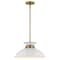 Nuvo Perkins 1-Light Small Pendant Matte White with Burnished Brass 60/7463 - alternate 3